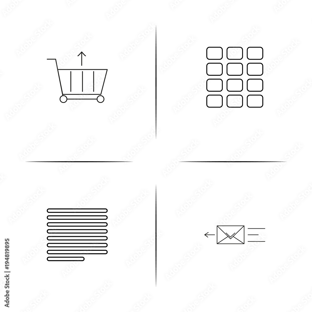 Web linear simple vector icon set.Outline icons Web linear simple vector icon set.Outline icons