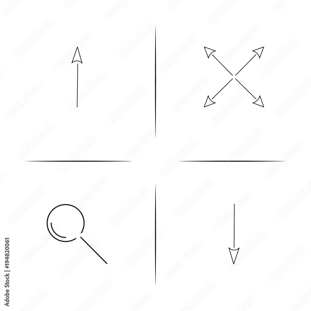 Web linear simple vector icon set.Outline icons Web linear simple vector icon set.Outline icons