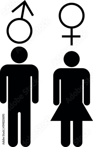 Gender symbol icon vector 