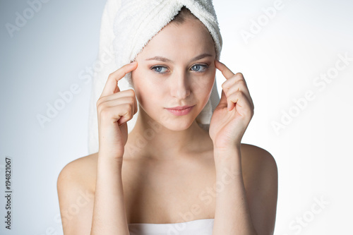  beautiful young woman with a towel