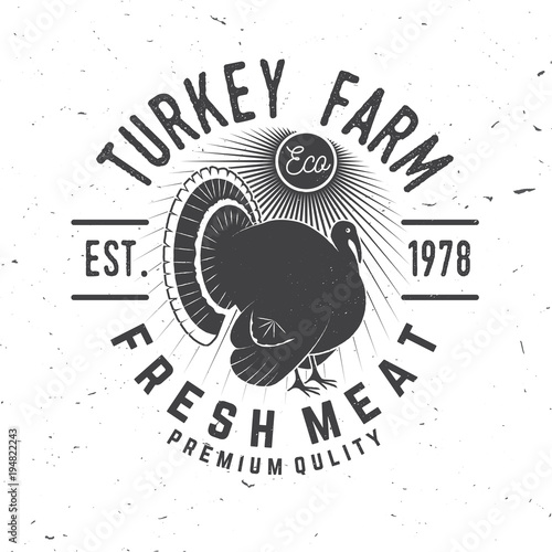 Turkey Farm Badge or Label.