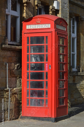 Old red telephone box in Crewkerne  Somerset  England