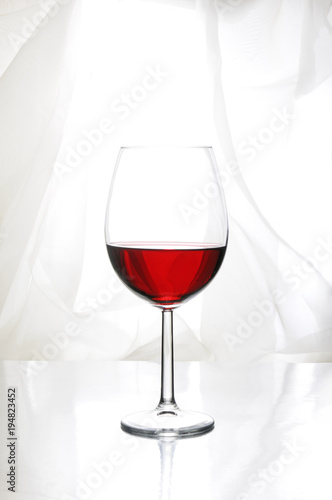 A glass of red wine photo