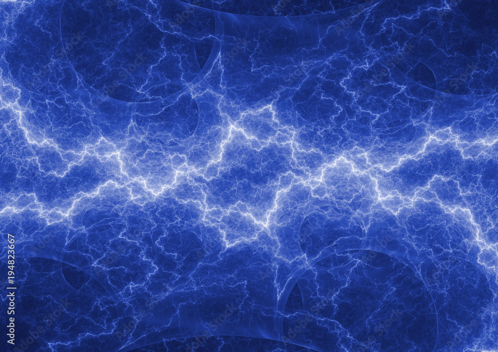 Blue lightning, abstract electrical background Blue lightning, abstract electrical background
