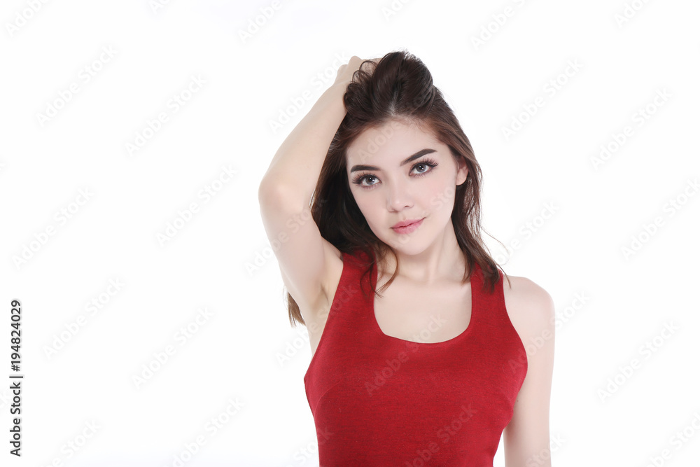 Charming beautiful face woman with perfect skin portrait present beauty skincare spa and cosmetics concept, beautiful model girl hand hold shiny brown straight hair. care and hair products. Charming beautiful face woman with perfect skin portrait present beauty skincare spa and cosmetics concept, beautiful model girl hand hold shiny brown straight hair. care and hair products.