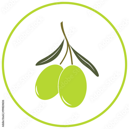 green olives icon vector