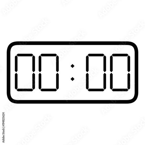 Digital clock illustration. Vector