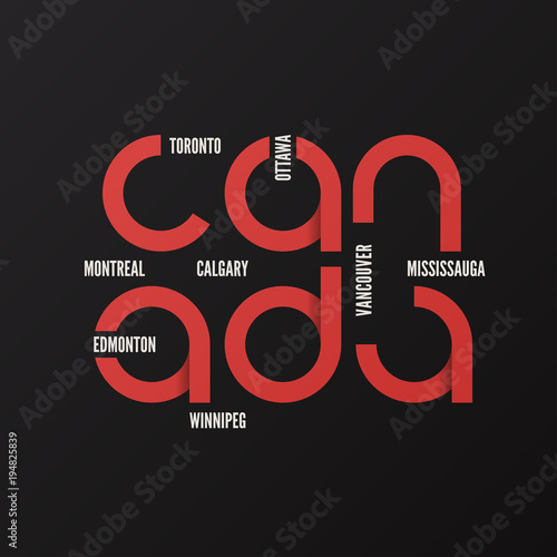 Canada vector t-shirt and apparel design, typography, print, log