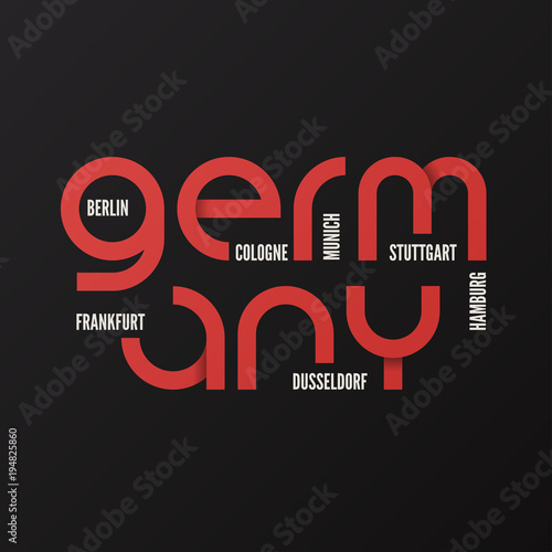 Germany vector t-shirt and apparel design, typography, print, lo