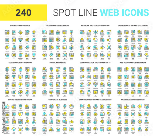 Flat Line Web Icons
