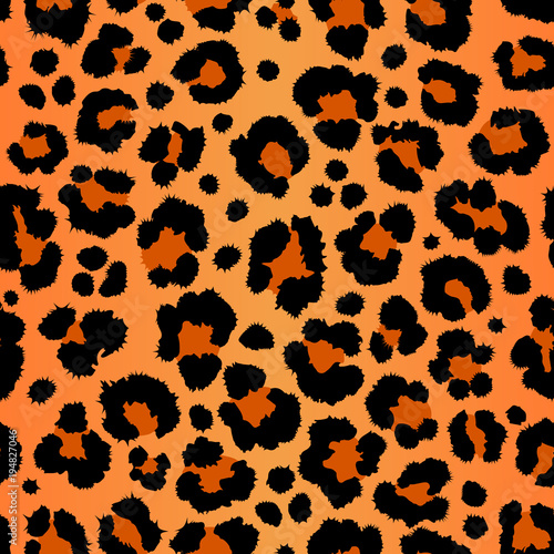 leopard pattern texture repeating seamless orange black fur print skin