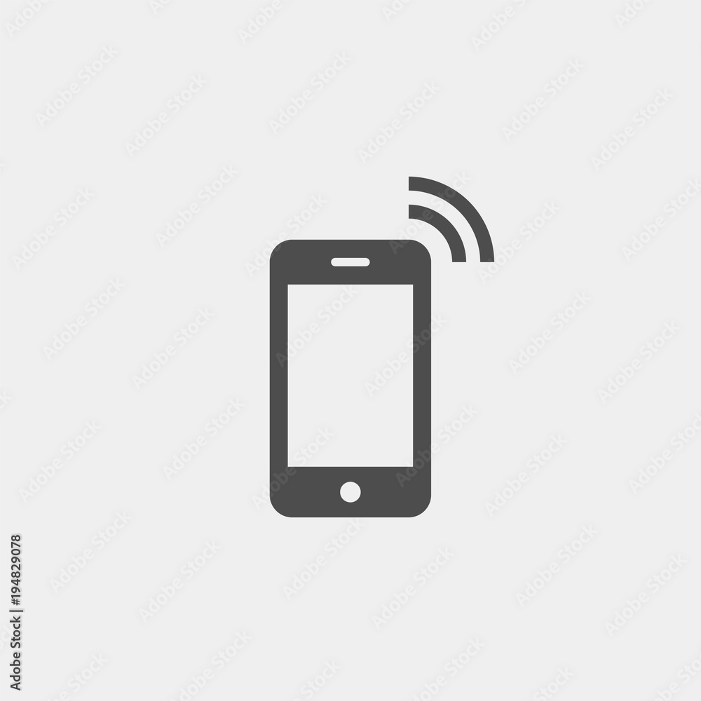 Mobile phone flat vector icon. Smartphone flat vector icon Mobile phone flat vector icon. Smartphone flat vector icon