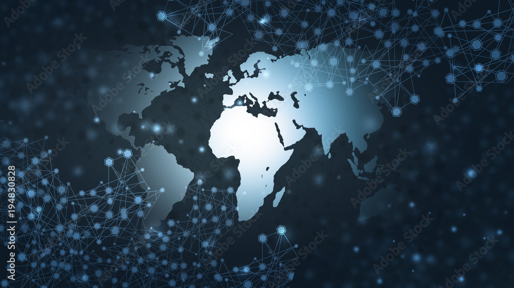 Naklejka premium Globalne połączenia internetowe