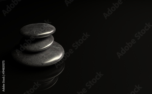 Canvas Print Zen spa stones - Copyspace