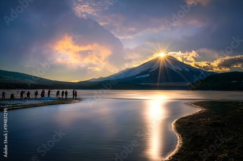 Beautiful landscape of Fuji mountain in winter, Japan