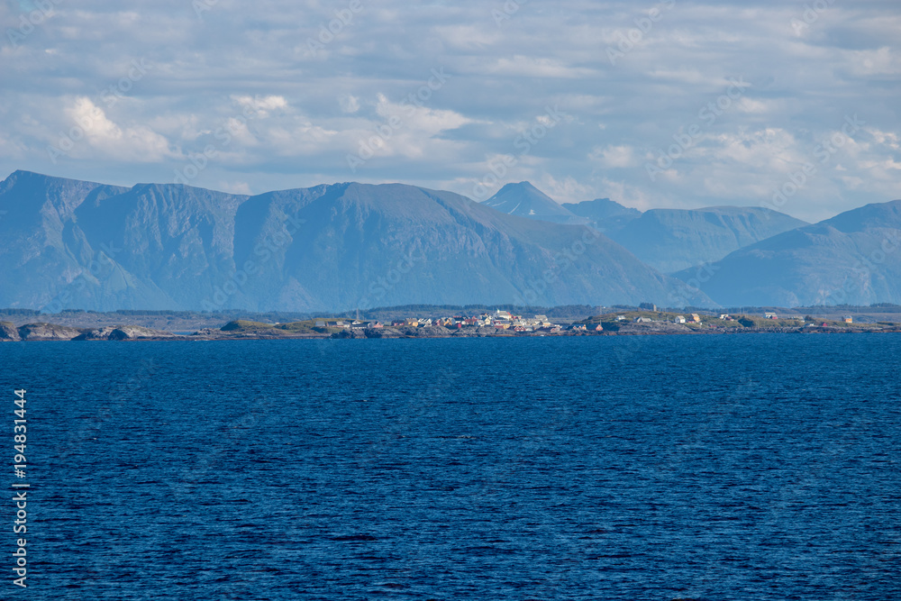 Beautiful coastal landscape between Kristiansund and Molde in More og Romsdal county in Norway.  