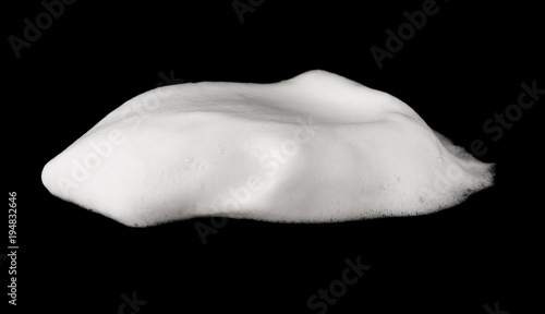 Soap foam Shaving cream bubble isolated on black background object health beauty concept