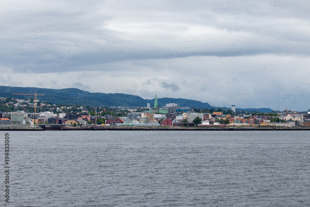 The city of Trondheim in Trondelag county, Norway. 
