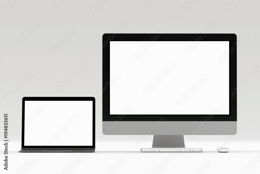 3d rendering,Pc computor monitor display for imac style laptop,high tech computor mock up concept. 3d rendering,Pc computor monitor display for imac style laptop,high tech computor mock up concept.