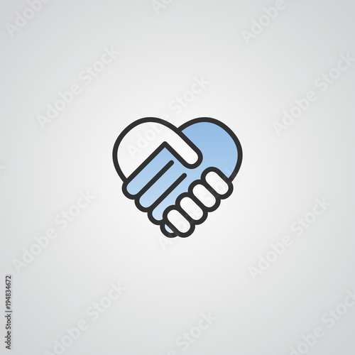 handshake icon vector illustration