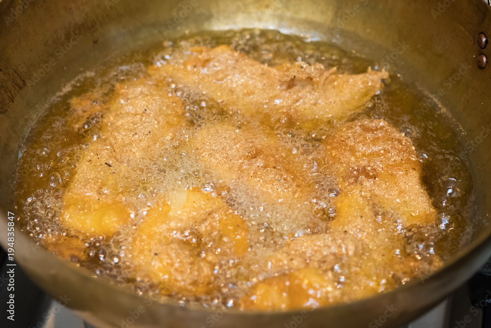 Close up Fish deep fry. (selective focus) Close up Fish deep fry. (selective focus)