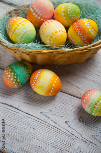 Painted Easter eggs , Easter background