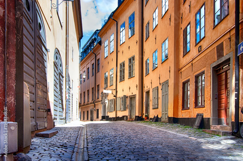 Streets in the Old Town ("Gamla Stan") in Stockholm, Sweden