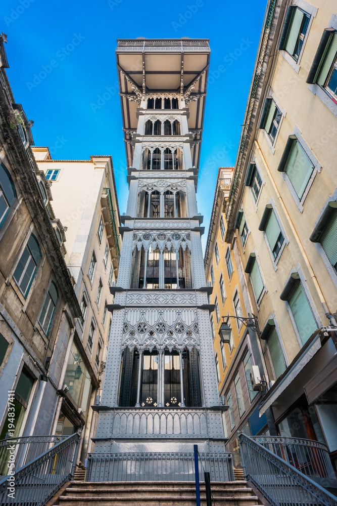 Santa Justa Elevator in Lisbon Portugal Santa Justa Elevator in Lisbon Portugal