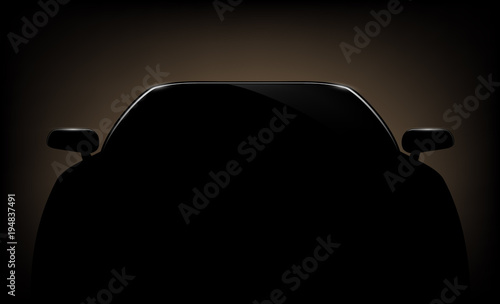 Silhouette of a automotive car