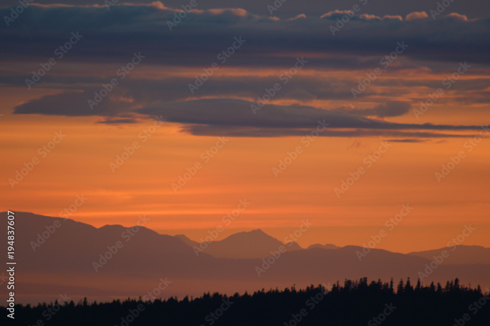sunset view from grouse mountain sunset view from grouse mountain