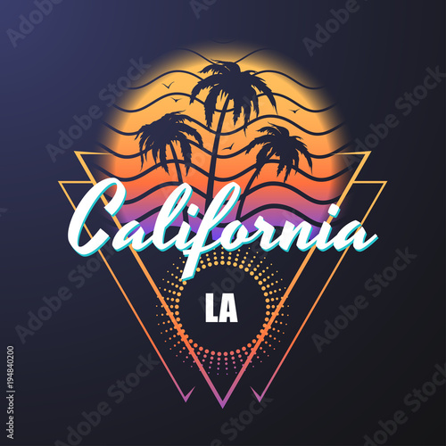 California reto style illustration