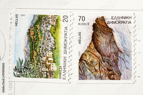 Alte abgestempelte Giechische Briefmarken