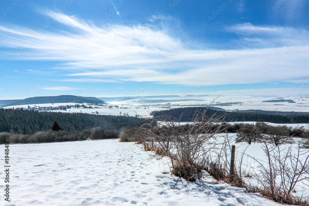 Blick von Öfingen im Schwarzwald Baarkreis im Winter
