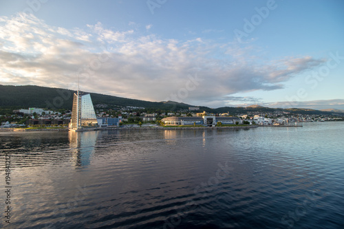 Seaside view of Molde, Norway. Molde is a city and municipality in Møre og Romsdal county in western Norway. 