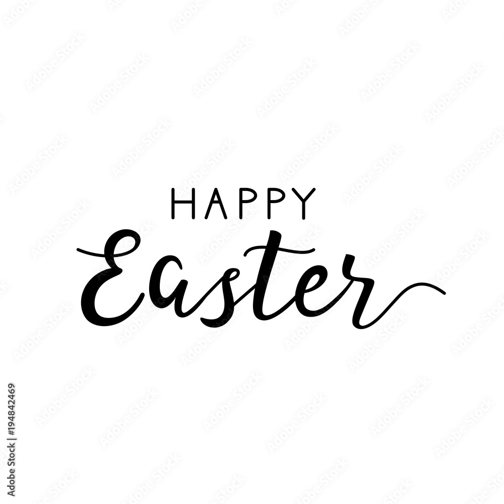 Happy Easter lettering for greeting card.