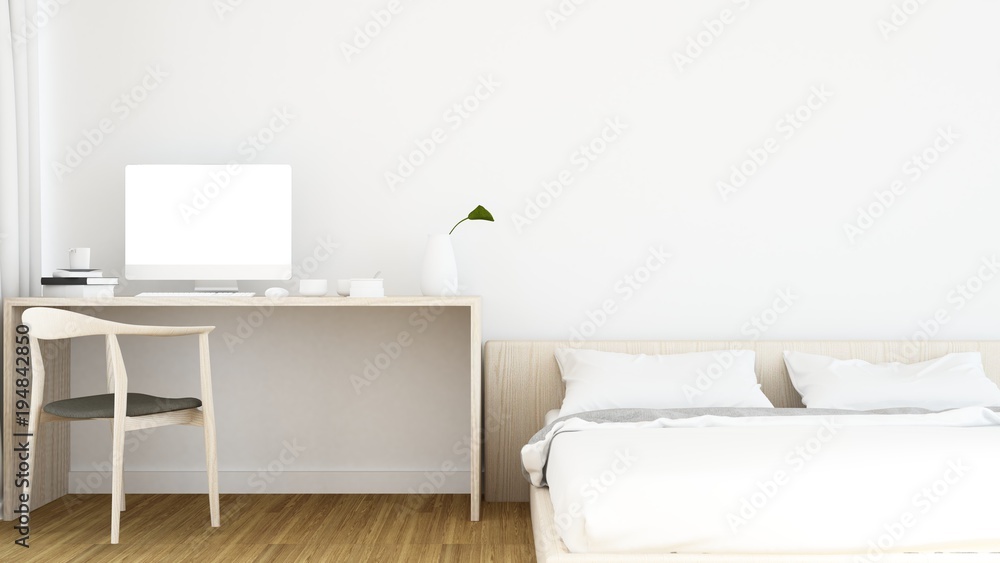 Work space interior background - 3d rendering minimal japanese Work space interior background - 3d rendering minimal japanese