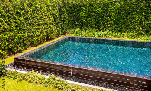Beautiful pool in the garden house.