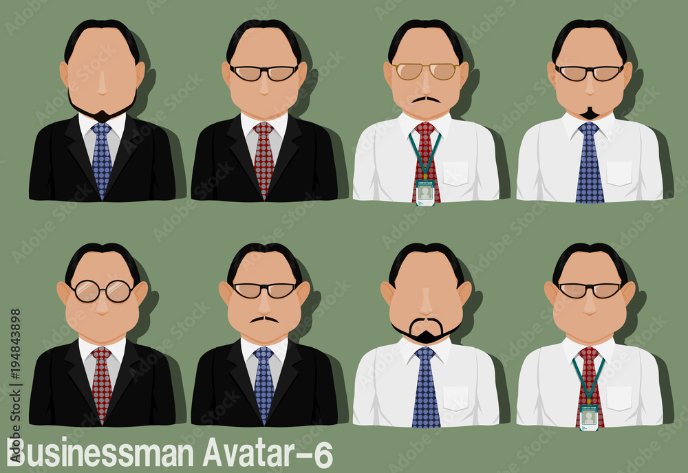 Businessman Avatar with Variation of necktie ,shirt,eyeglasses and suit.Characters are based on Polygon head with Middle Part hair style.and Gorilla head with Middle Part hair style
Businessman Avatar with Variation of necktie ,shirt,eyeglasses and suit.Characters are based on Polygon head with Middle Part hair style.and Gorilla head with Middle Part hair style