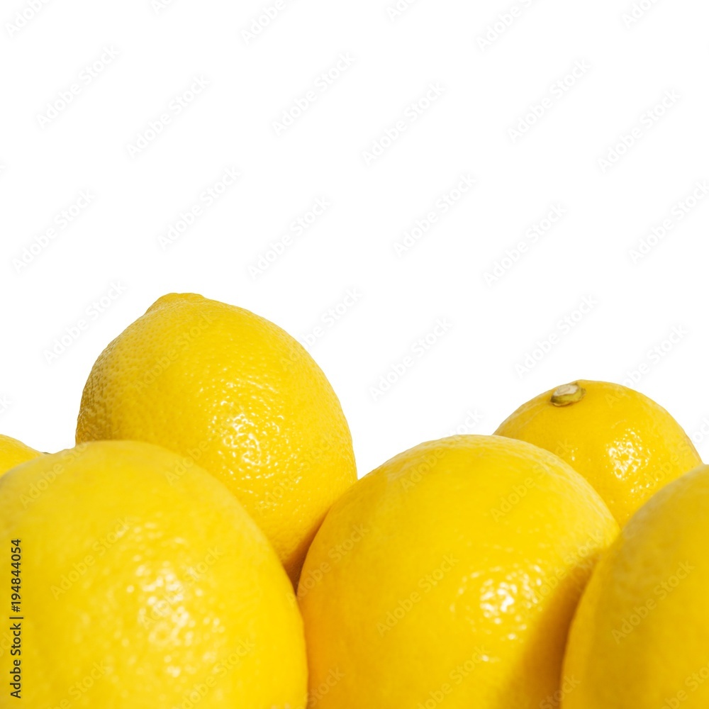 The group of lemons on white background isolated close up picture The group of lemons on white background isolated close up picture