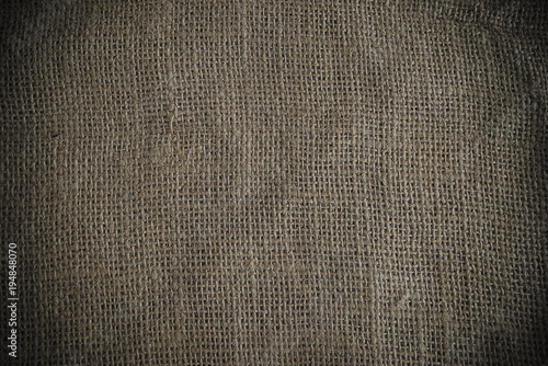 burlap background with vignetting