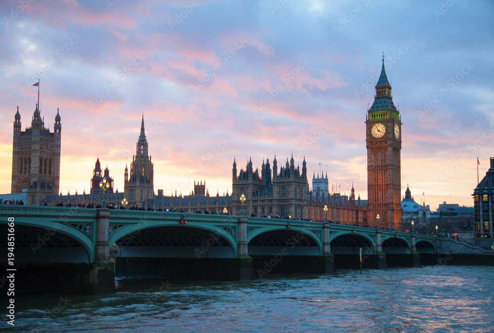 Naklejka premium London. Big Ben clock tower.