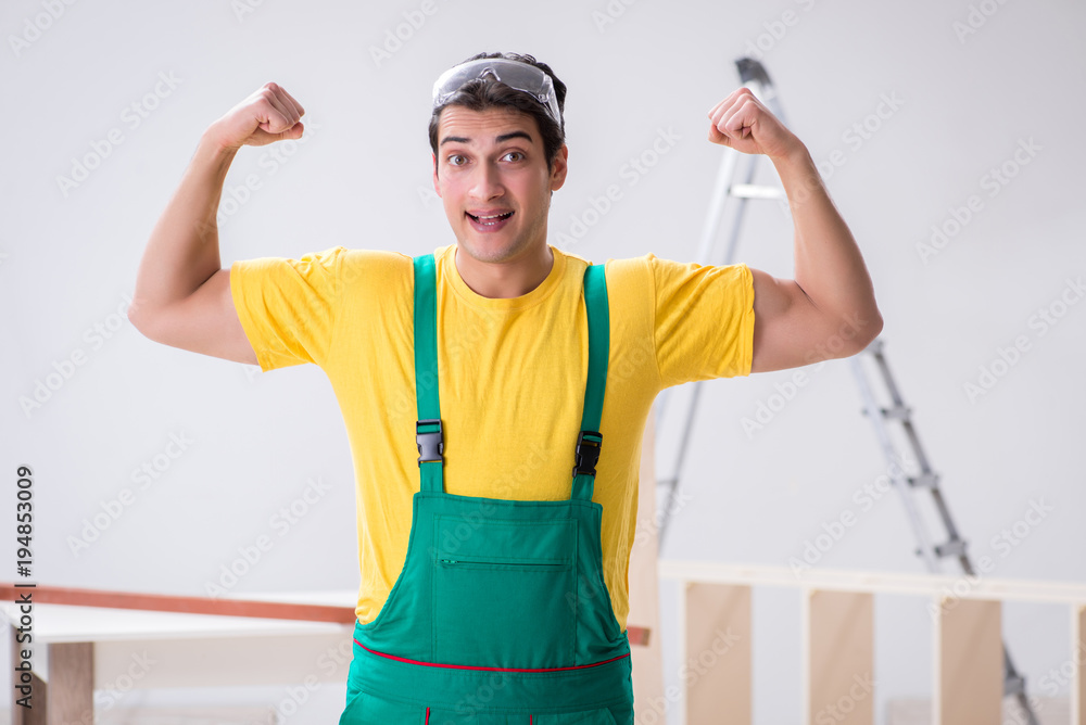 Construction worker working on contractor site Construction worker working on contractor site