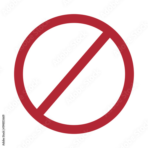 prohibition no symbol red round stop warning sign template vector illustration 