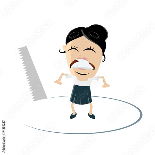 businesswoman in danger