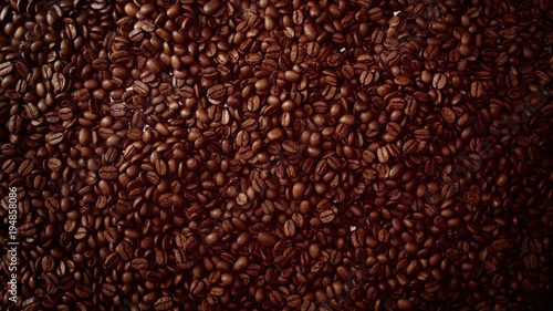 top view of coffe beans Background full of cofe beans studio shoot