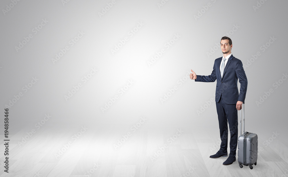 Agent hitchhikes concept with copy space around Agent hitchhikes concept with copy space around
