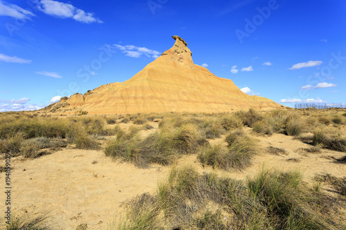 Landscape in Bardenas desert in Spain