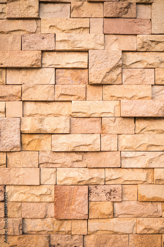 Pattern of Modern stone Brick Wall Surfaced for background.