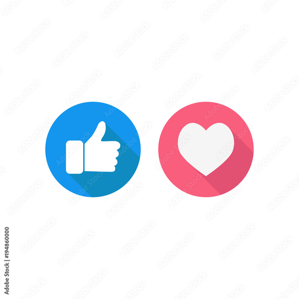 Thumbs up and hearts vector illustration Thumbs up and hearts vector illustration