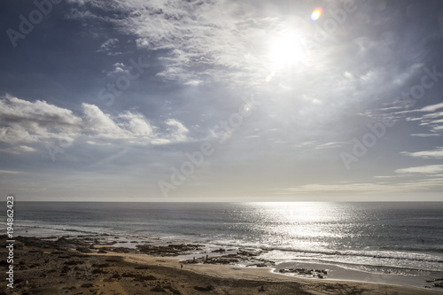 sun reflecting on the ocean